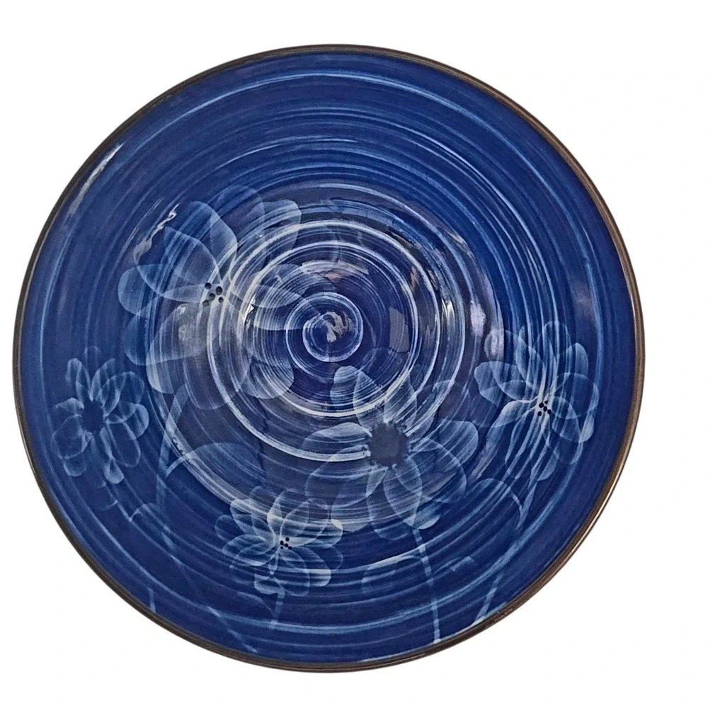SH Home Asian Blue Floral‎ Ceramic Ramen Noodle Bowl With Chopsticks And Spoon
